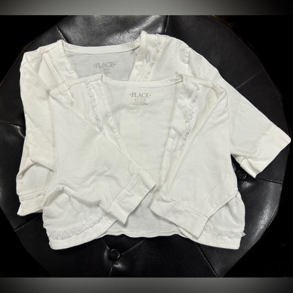 Girls Ruffle Shrug- white - Picture 3 of 3